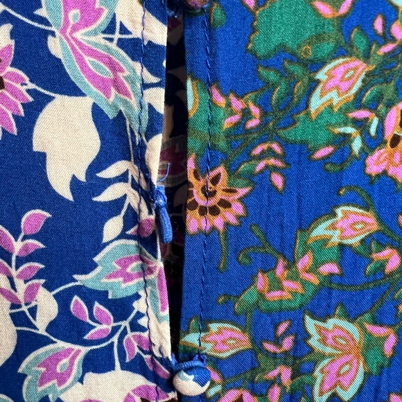 Hayden Los Angeles Colorful Floral Long Boho Duster Bell Sleeve Patchwork‎ Small - Picture 3 of 10